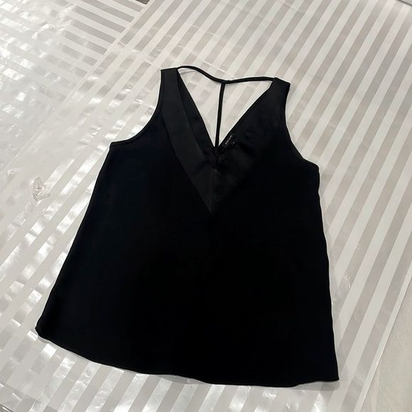 Black Open Strap Back Cut Out Top RIVER ISLAND - Picture 1 of 4